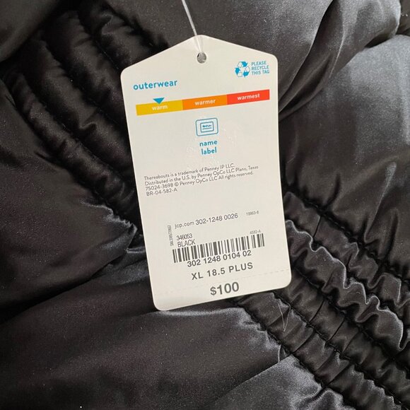 ThereAbouts Outerwear - Black Puffer Coat - Girls XL - NWT - Picture 11 of 12